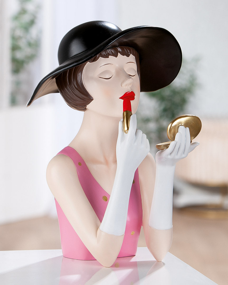 Dekofigur Lady Amelie elegante Frauenfigur mit Lippenstift