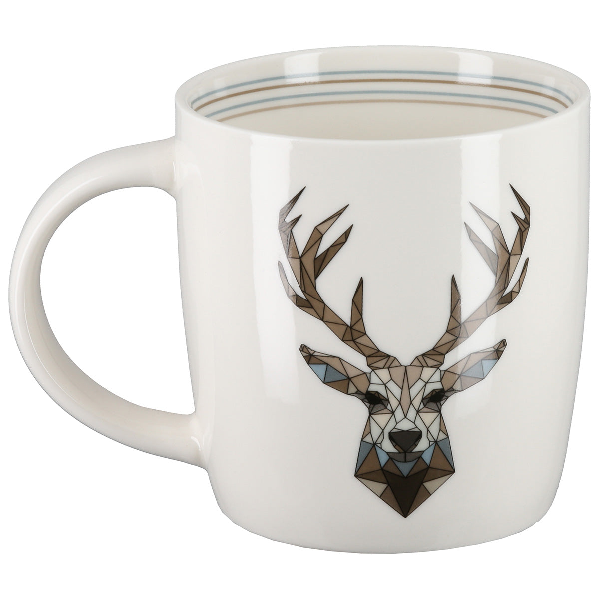 Tasse 6er Set Nordwald Hirschblick aus Porzellan mit Hirschmotiv