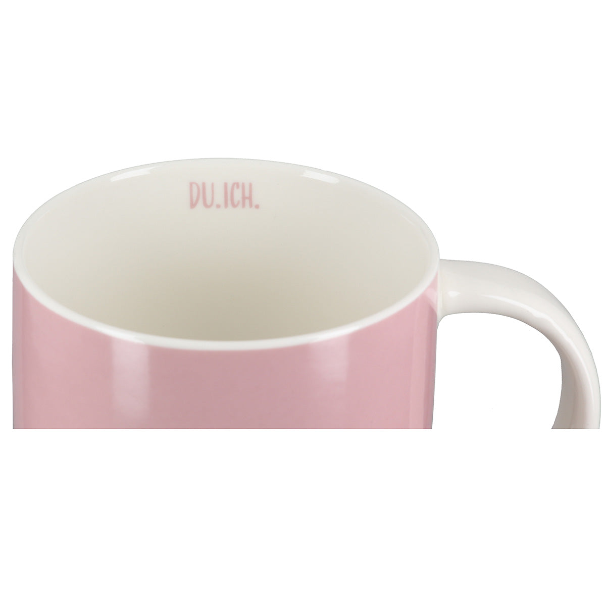 Tassen Set Aurelia DuIch 6er Set aus Porzellan in rosa mit Spruch