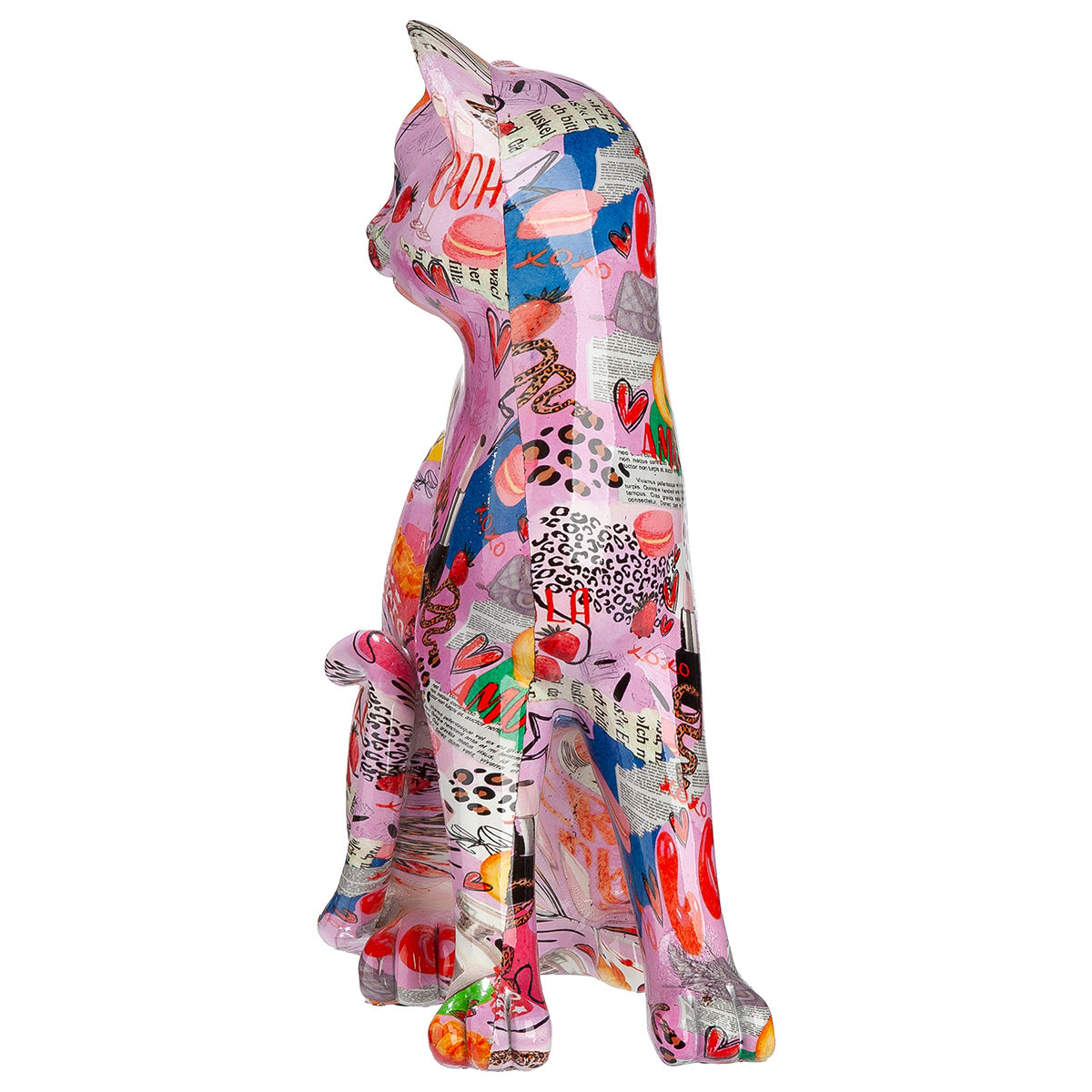 Katze Figur Liora mehrfarbig Streetart Deko 29 cm