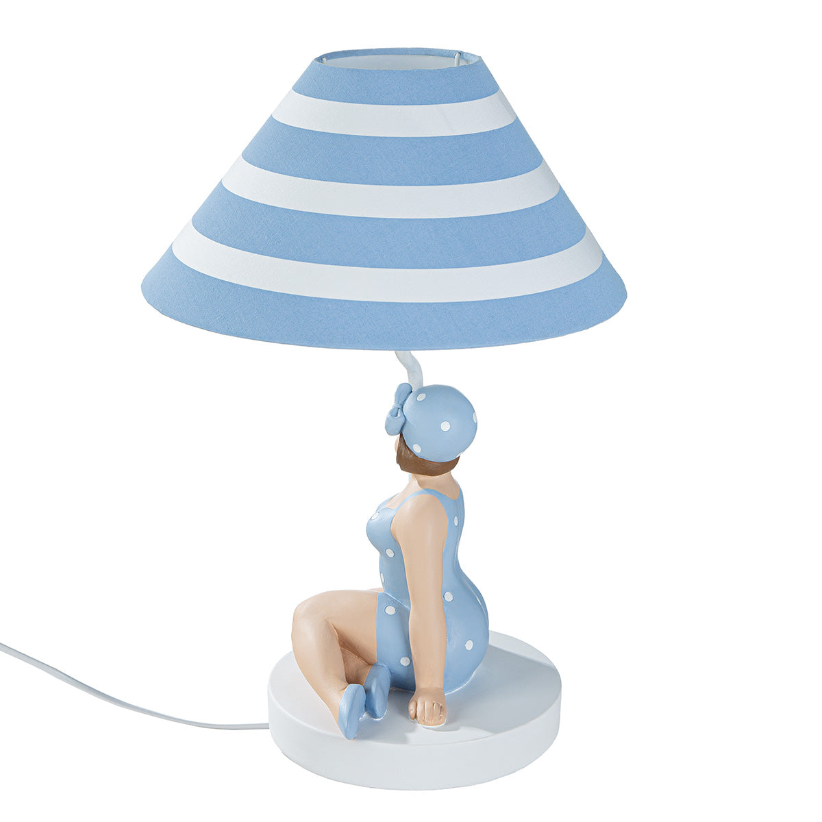 Tischleuchte Maribel Becky Badenixe Blau Weiß 42 cm