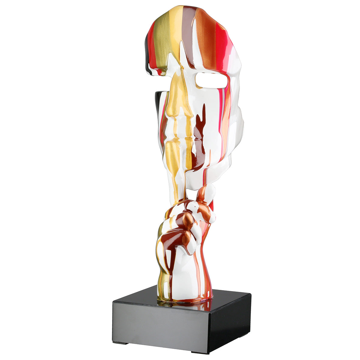 Skulptur Colorful Silence moderne Gesichtsfigur 41 cm