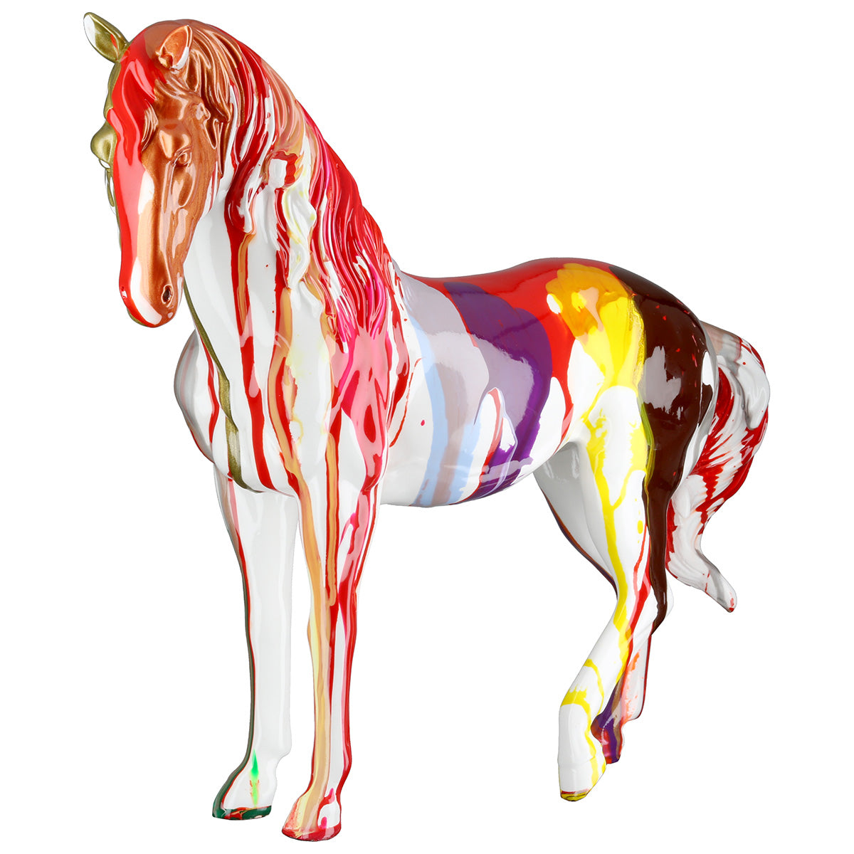 Skulptur Cavallo Pferdefigur moderne Dekofigur 34 cm