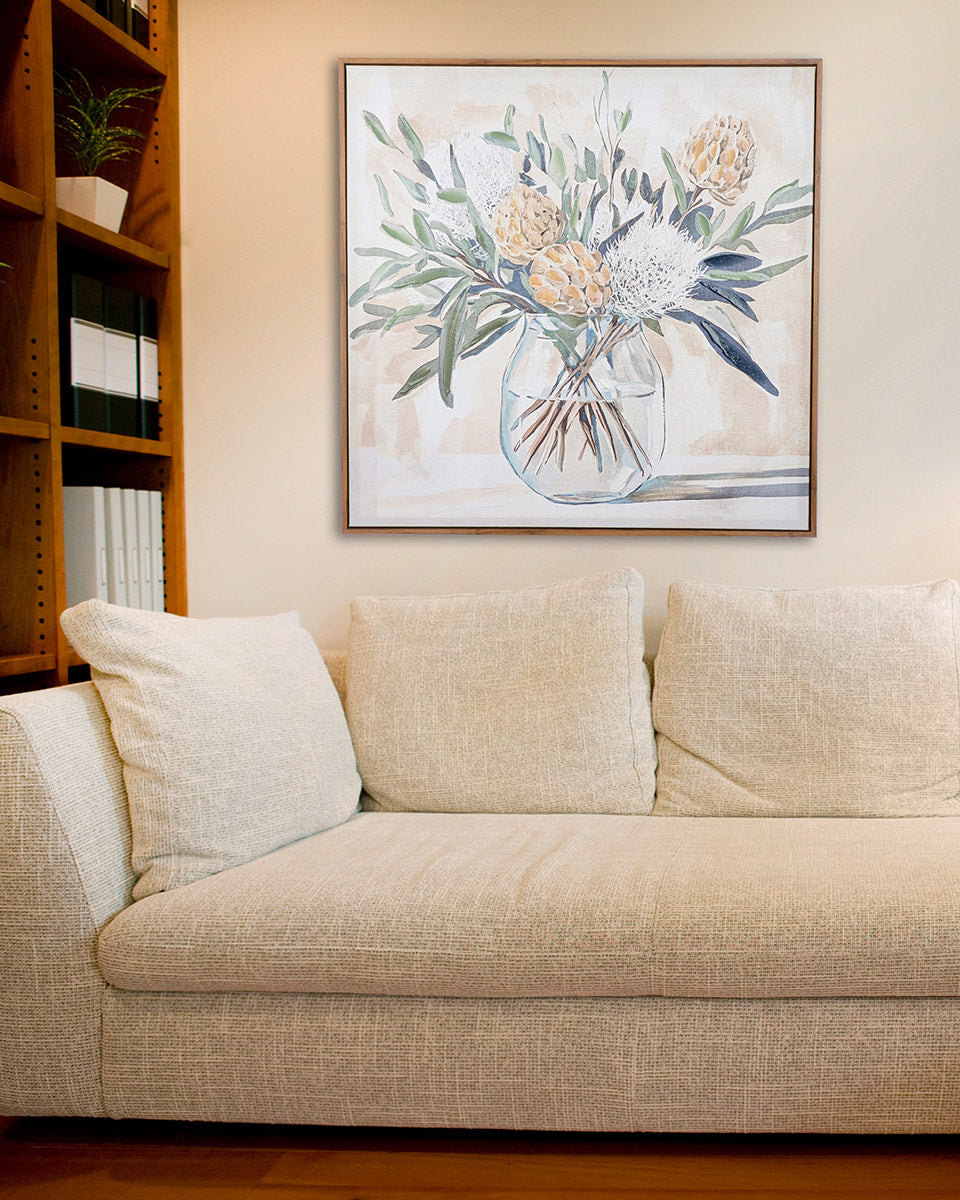 Wandbild Aurelia Floral Leinwand 80x80