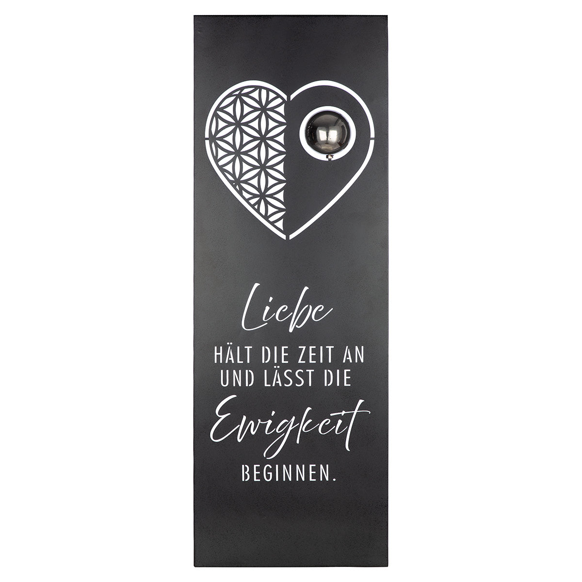 Wandrelief Herzzeit Ewigkeit grau