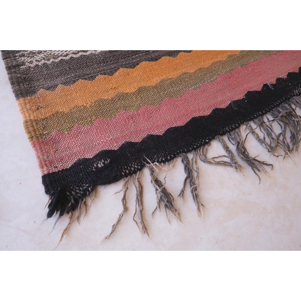 Marokkaner Berber Kilim Teppich reines Woll 173 x 370 cm