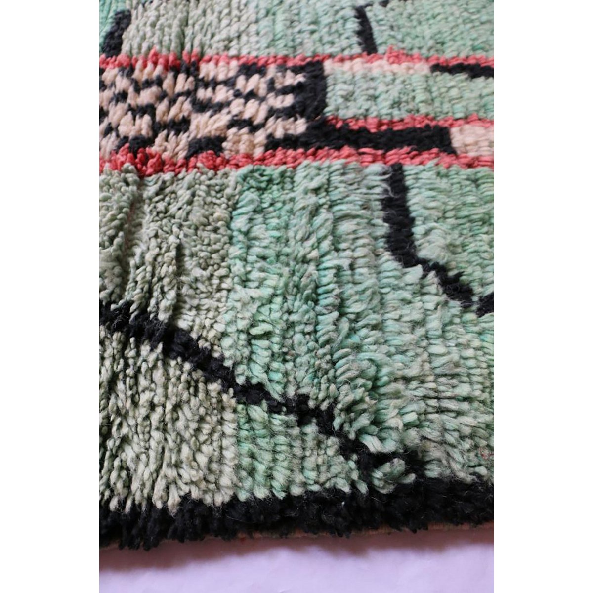 Reiner Korridor Teppich Berberwolle 81 x 294 cm