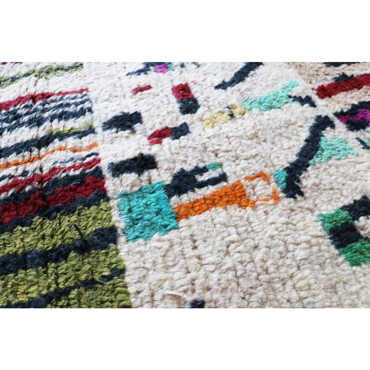 Marokkaner Berberkorridor Teppich reines Woll 75 x 378 cm