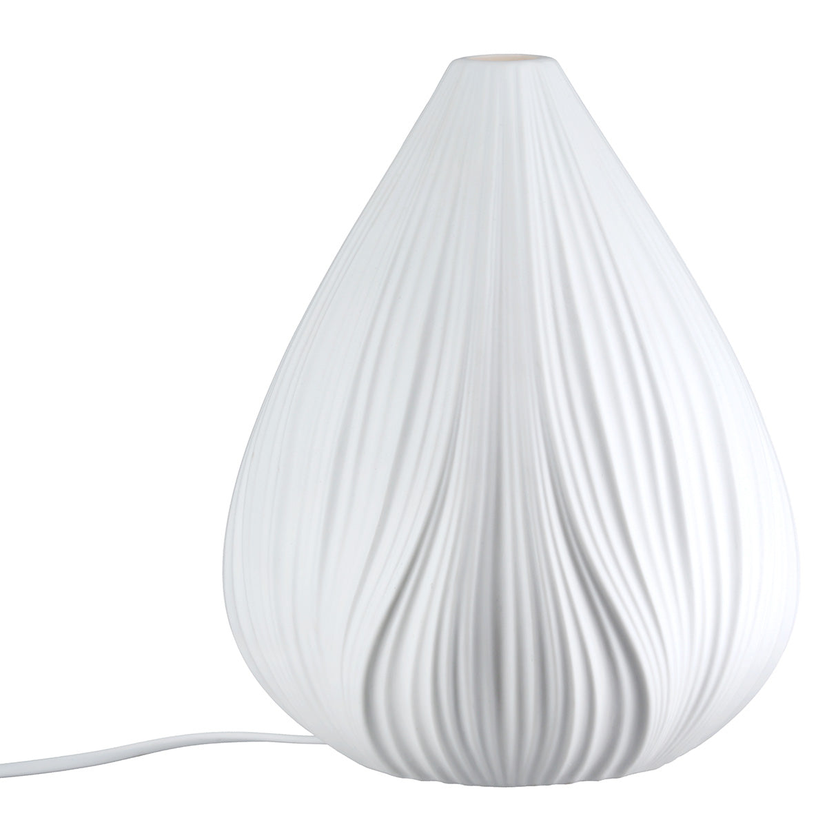 Tischleuchte Lumira Cocoon Weiß Porzellan 26 cm