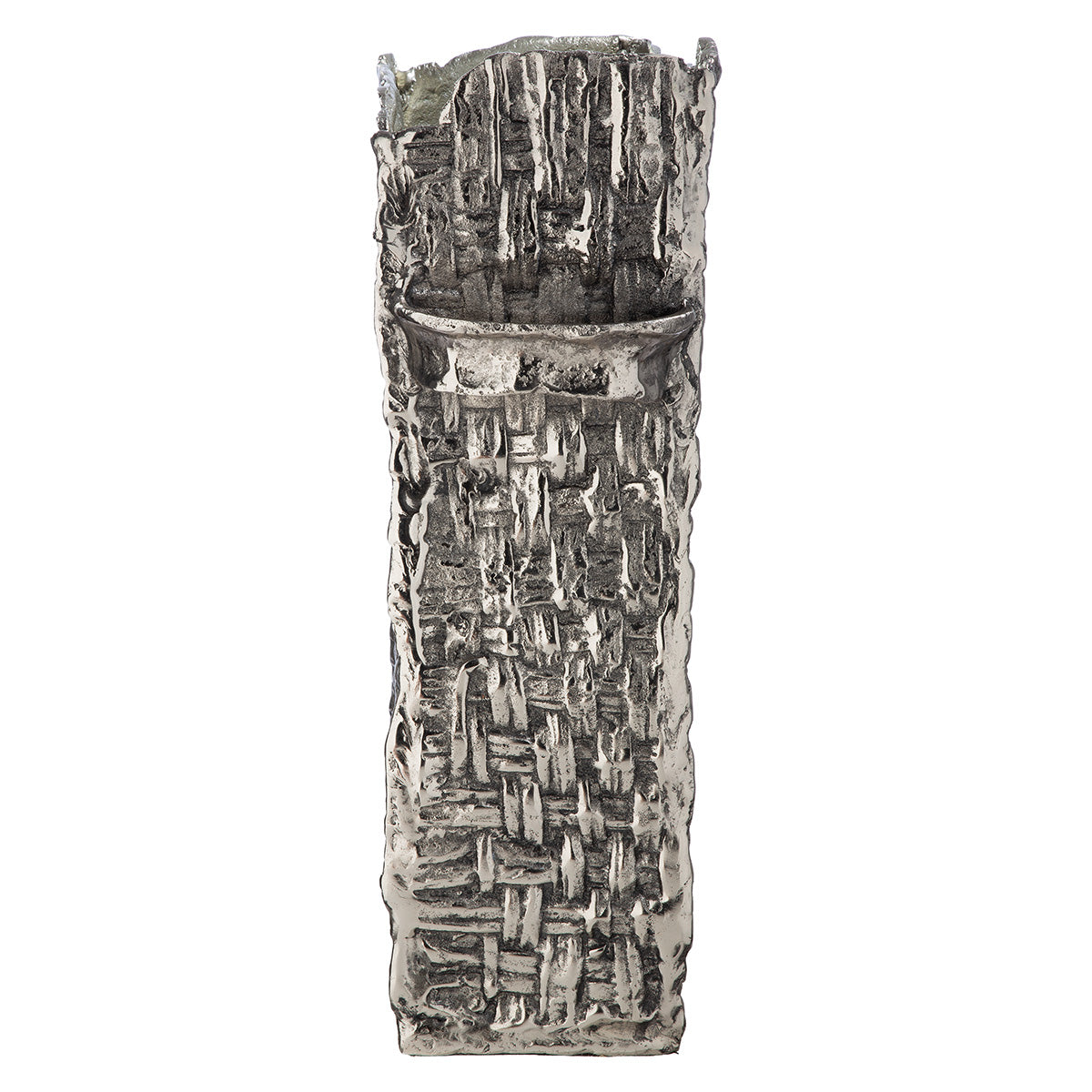 Vase und Regenschirmständer Tecido Rechteckig Silber Aluminium 46 cm