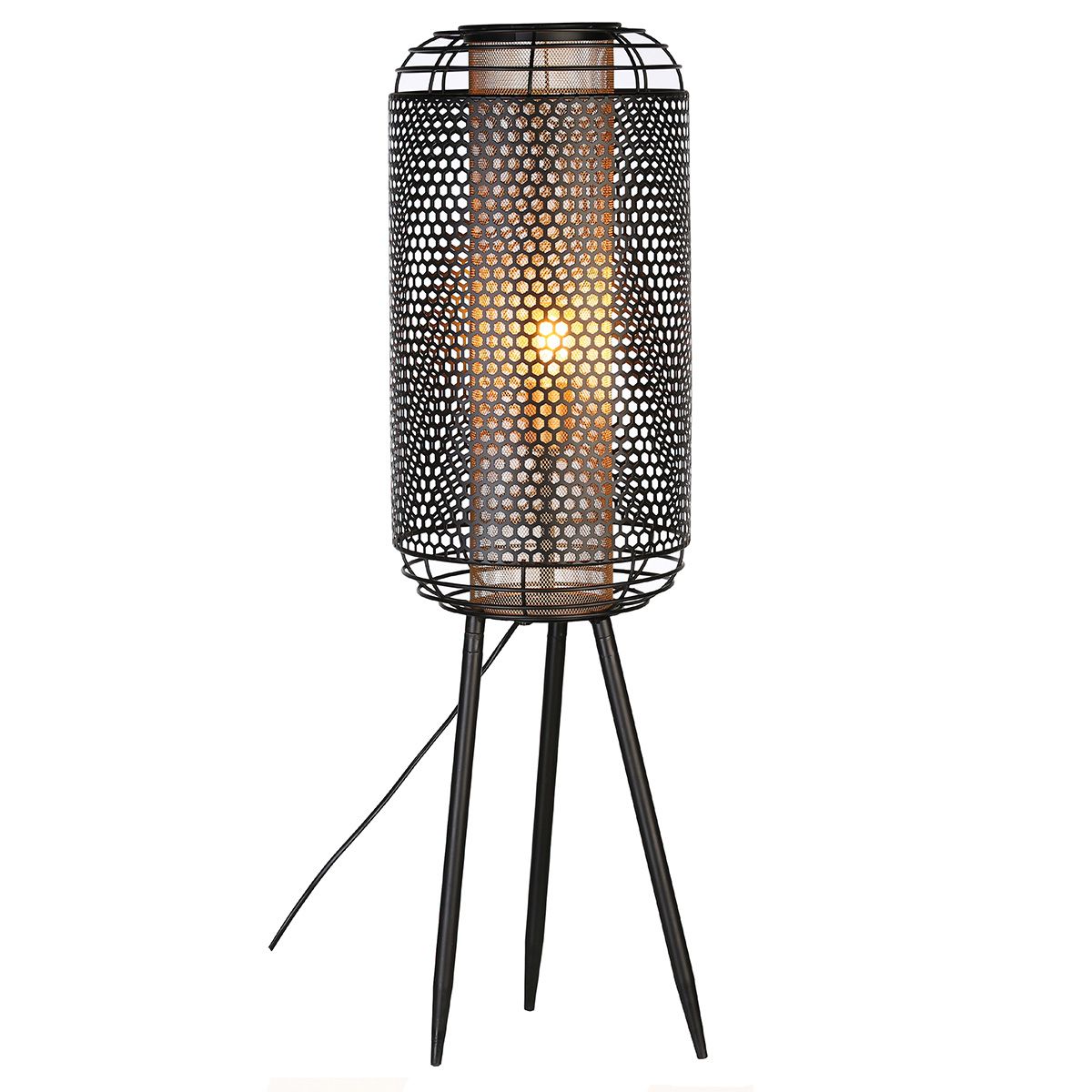 Stehleuchte Industrial  Wabenmuster, Metall, Höhe 93cm