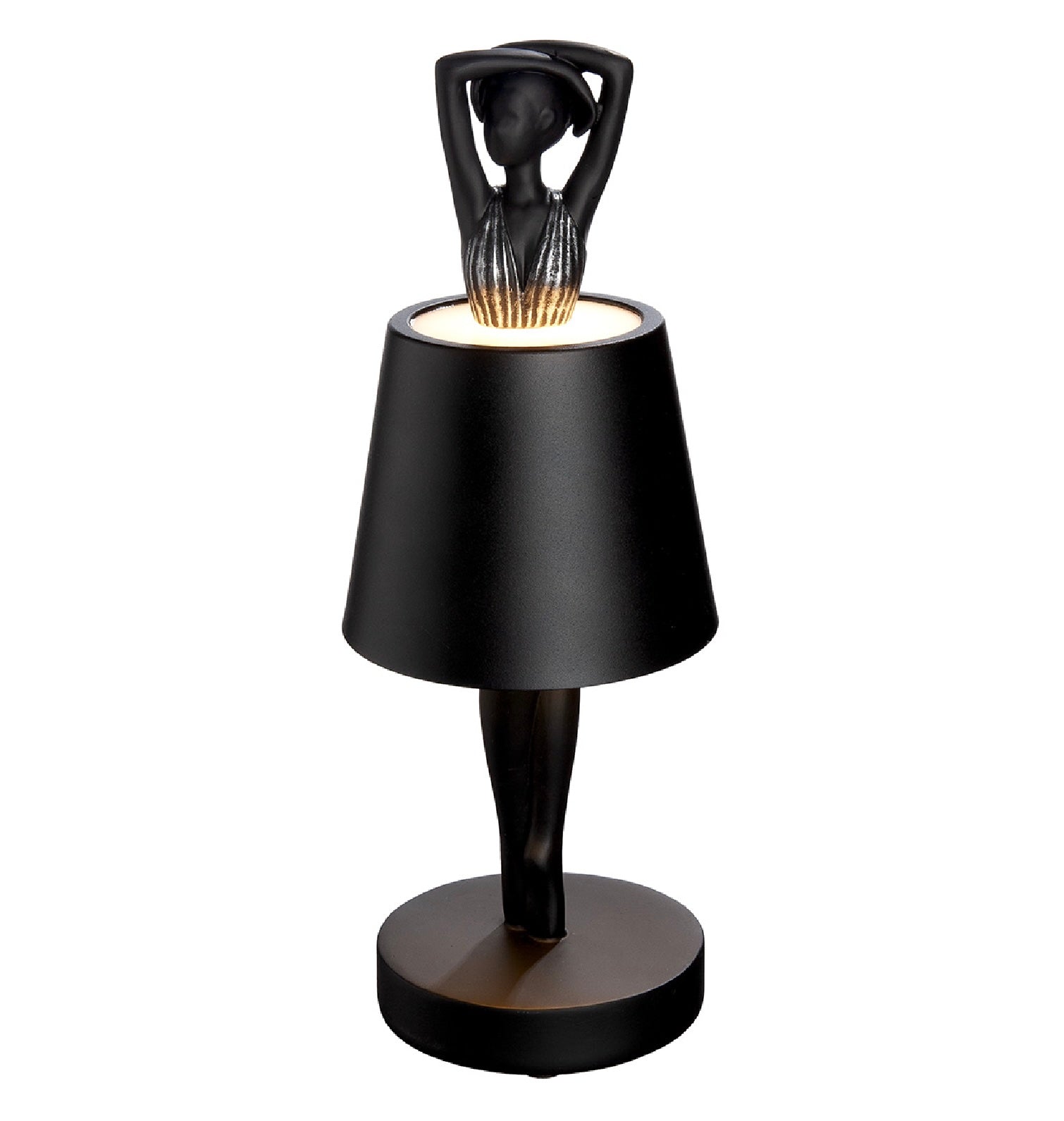 Tischleuchte Ballerina Odette LED Schwarz 2er Set