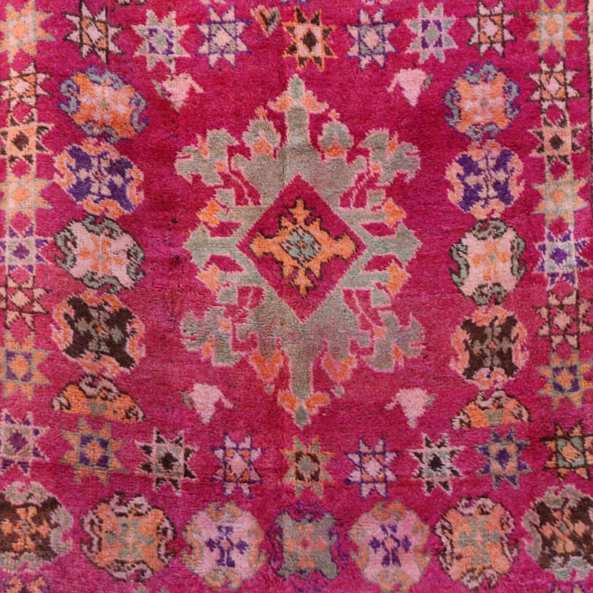 Marokkaner Berber Teppich reine Wolle 202 x 424 cm