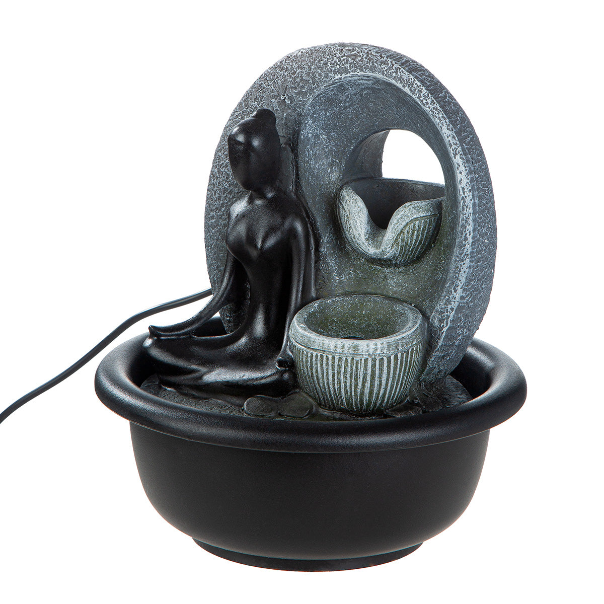 Tischbrunnen Samadhi Zenbrunnen Ruhefluss rund modern