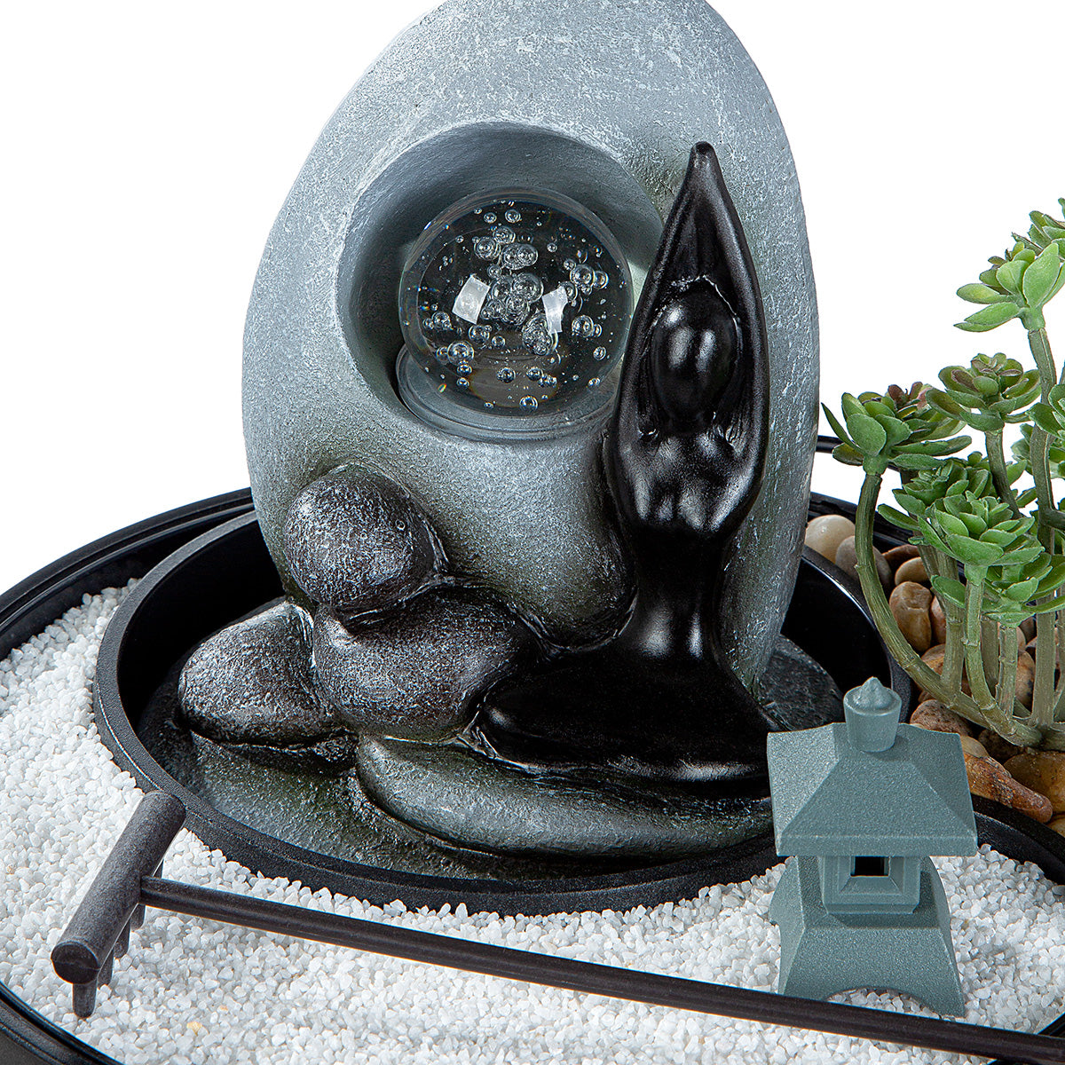 Tischbrunnen Samadhi Zenbrunnen Balance rund 21cm