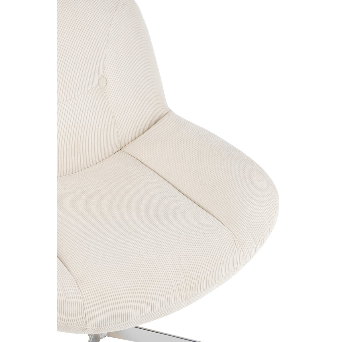 J-Line Loungesessel Chill Metal/Sperrholz Creme/Silber