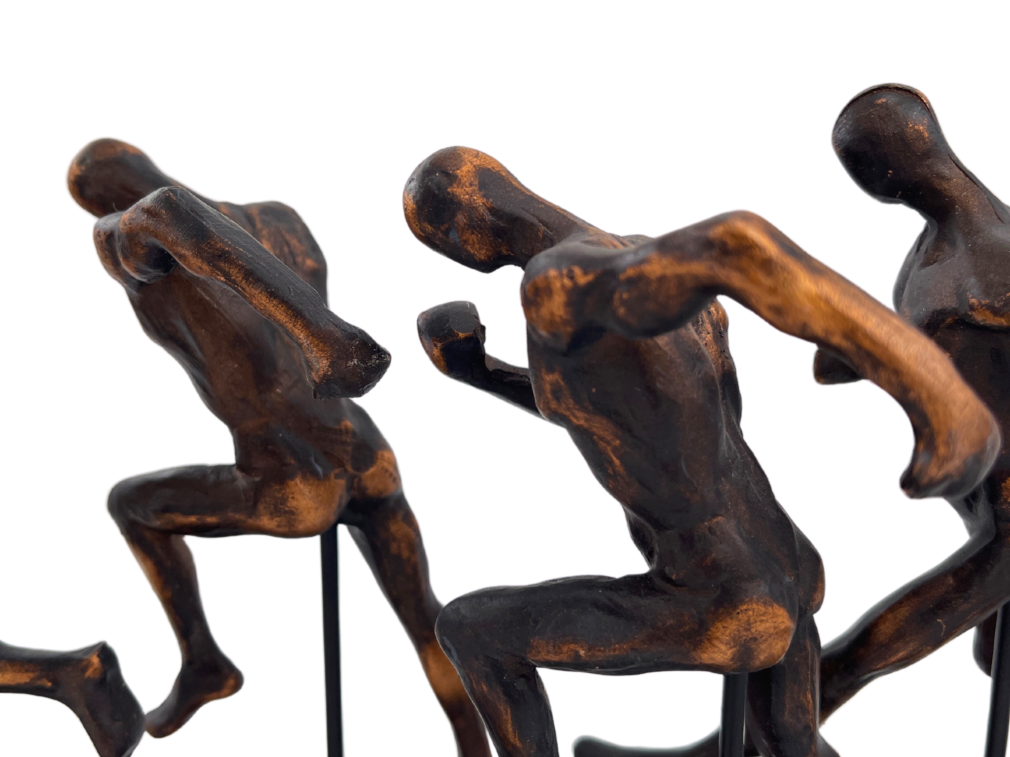 Skulptur Laufende Athleten – Bronze Schwarz