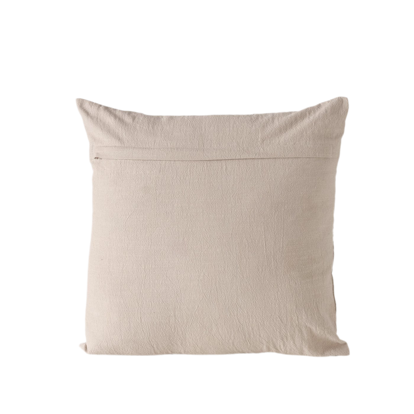 Zierkissen Finna Handgewebt Floral Beige Weiß Leinen 45x45cm