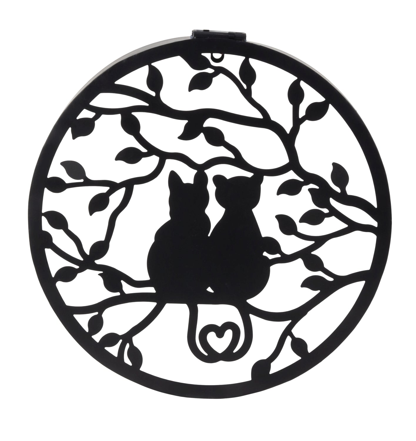 Metall-Wanddeko Katzen mit Solar LED – Romantisches Design für Ihr Zuhause