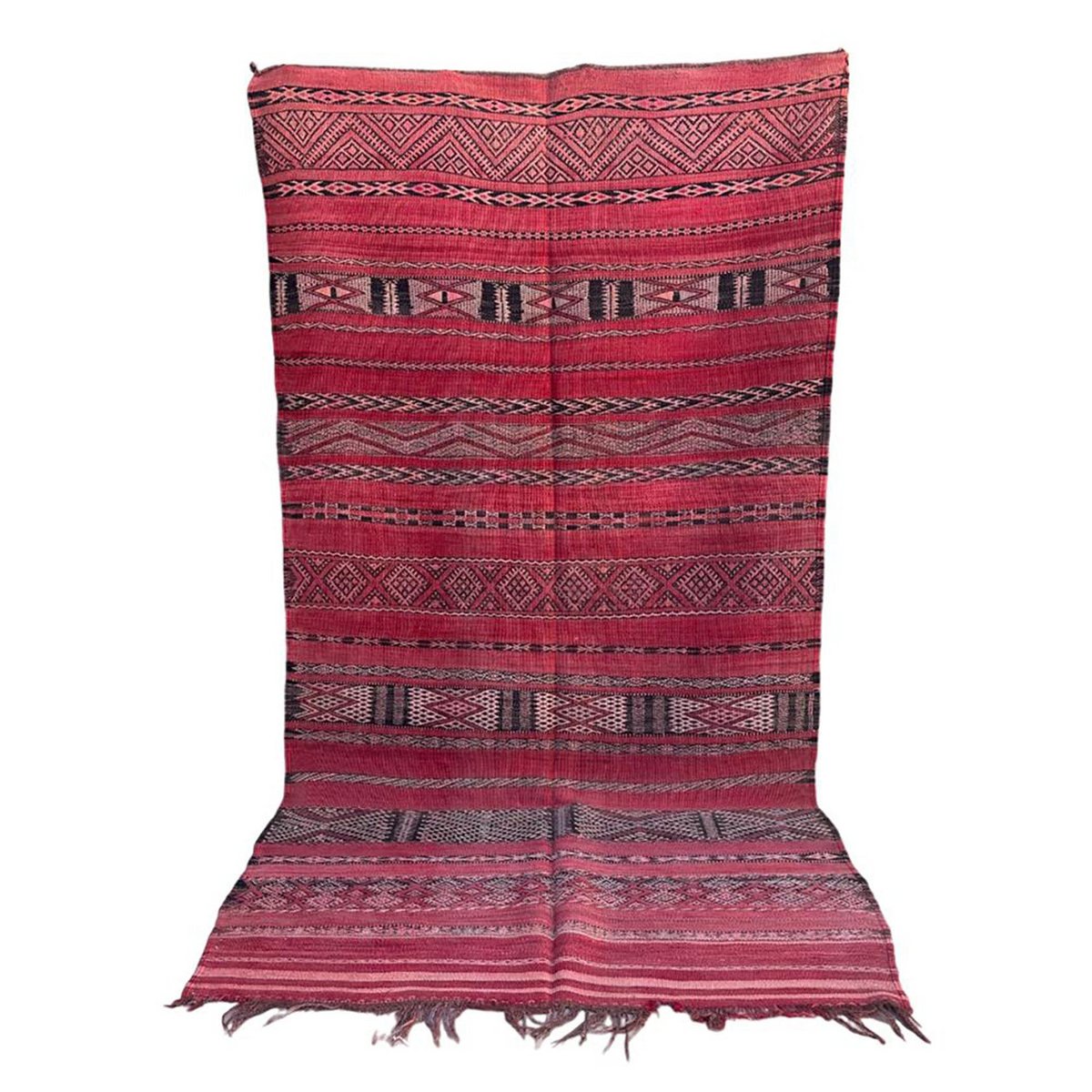 Marokkaner Berber Kilim reiner Wolle 150 x 282 cm Teppich
