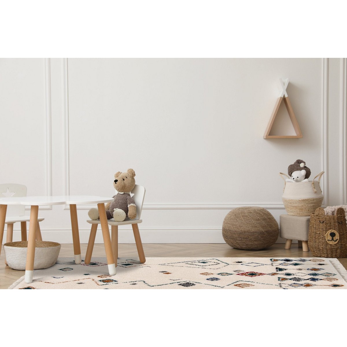 Ethnischer Teppich mit Rand inspirieren Beduine Mogador