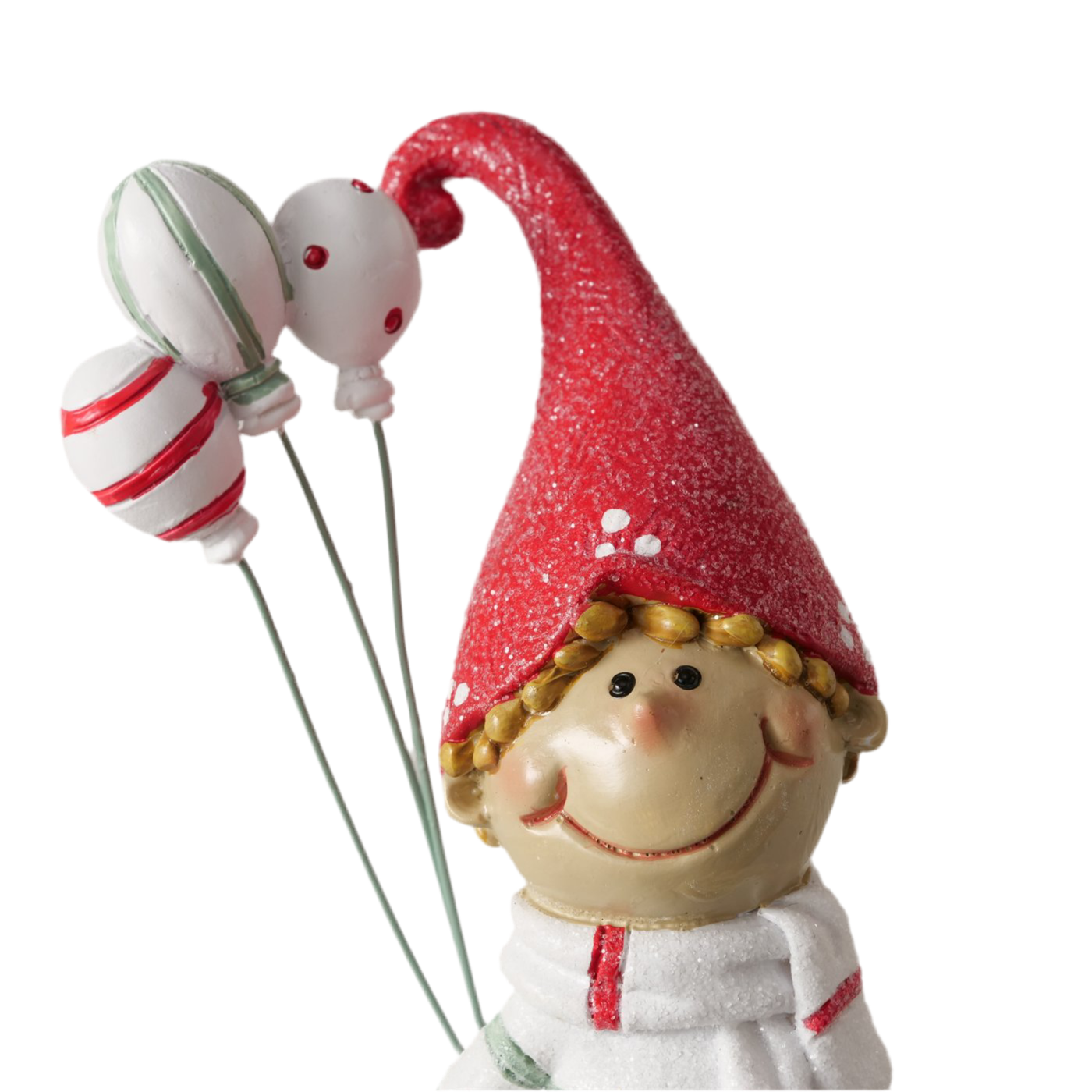 Weihnachtsdeko Kantenhocker Jingle 2er Set Junge & Mädchen mit Luftballons