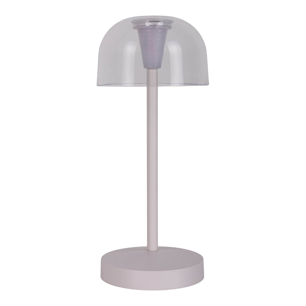 2er-Set LED-Akku-Tischleuchte "Gomba" für Außen und Innen, aus Metall und Kunststoff in Weiß , 18,5 cm hoch