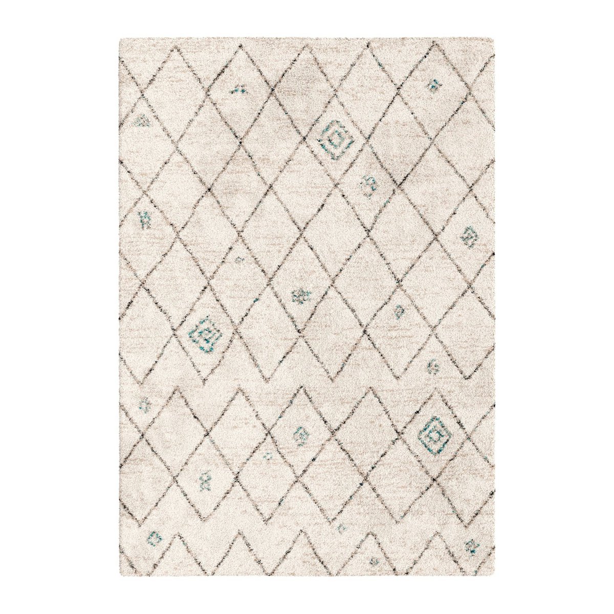 Weiche und voluminöse ethnische zottelige Teppiche Diamant