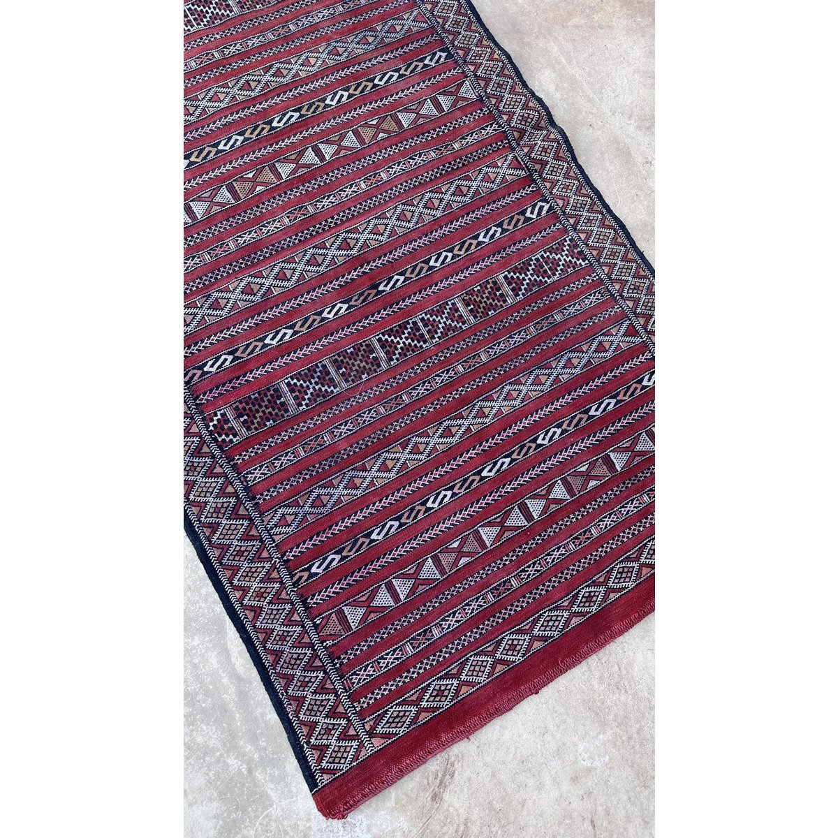 Marokkaner Berber Kilim Teppich reines Woll 88 x 167 cm