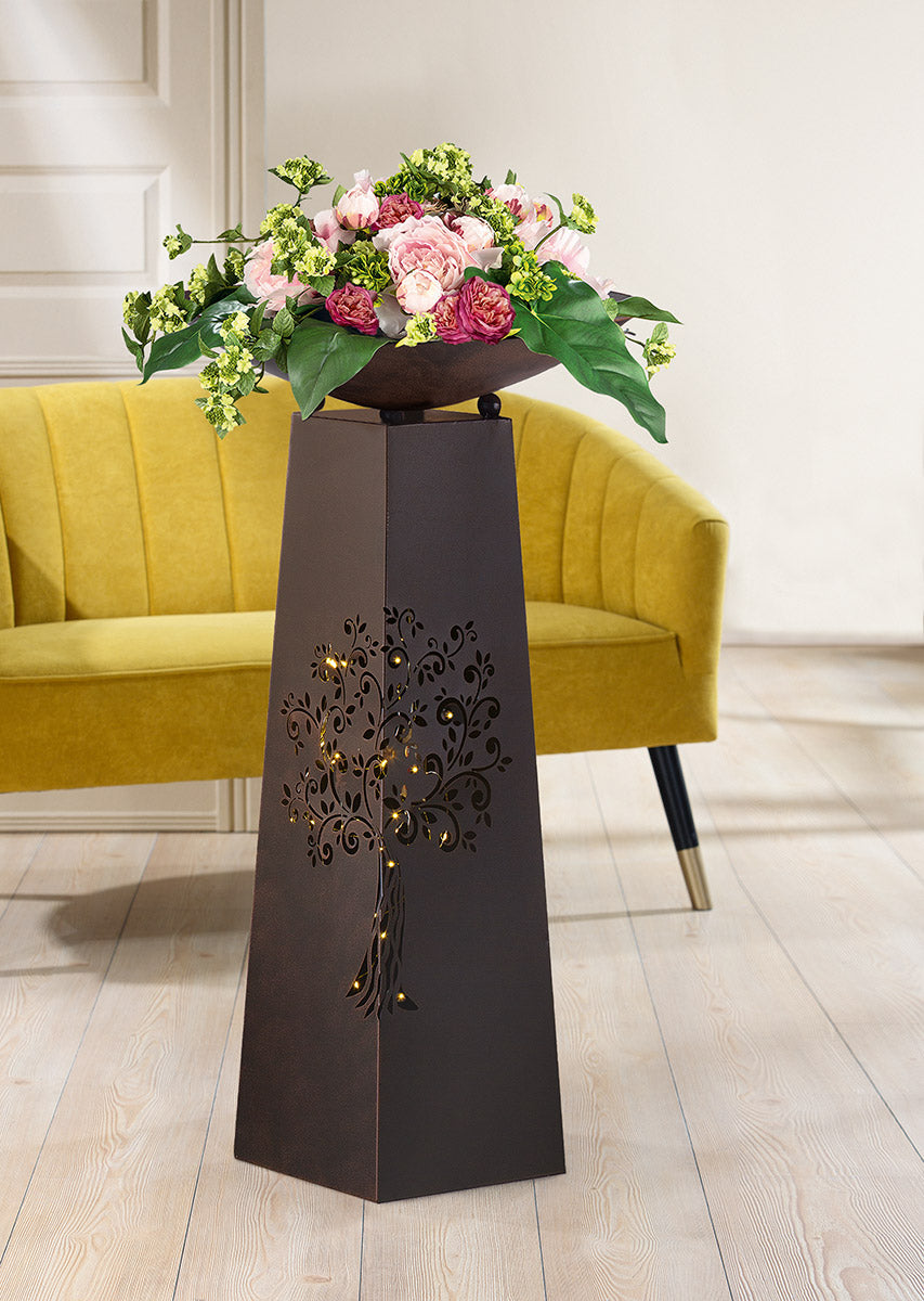 Schalenständer Lebensbaum Metall Braun Baum Höhe 95cm