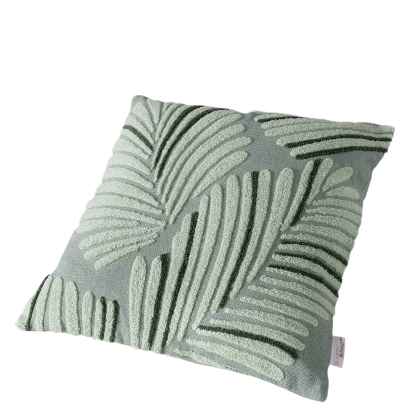 Zierkissen Leafy Dreams – Sofakissen mit Blattmuster, 45x45 cm, Grün