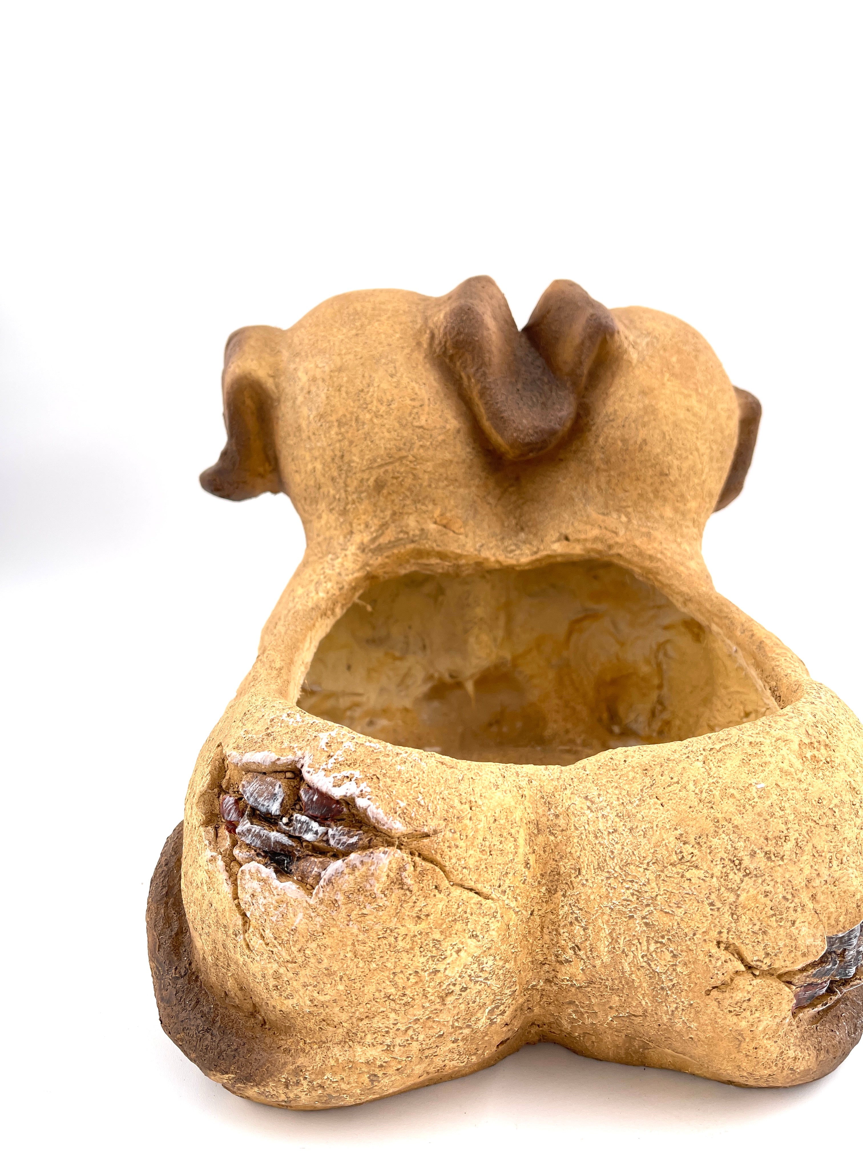 Pflanzgefäß Hundepärchen Deko Blumentopf 31 cm Magnesia