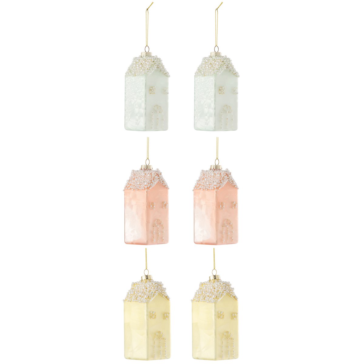 J-Line Box mit 6 Hausaufhängern 2+2+2 Glasmischung