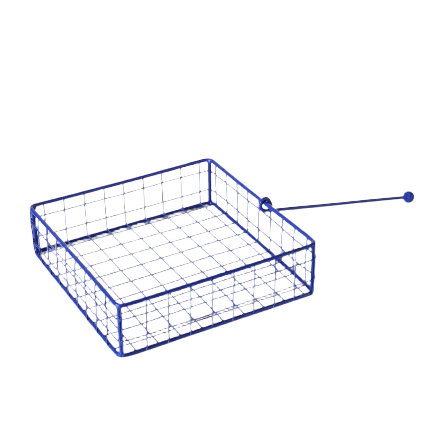 Serviettenhalter Metall blau matt modern Bamba