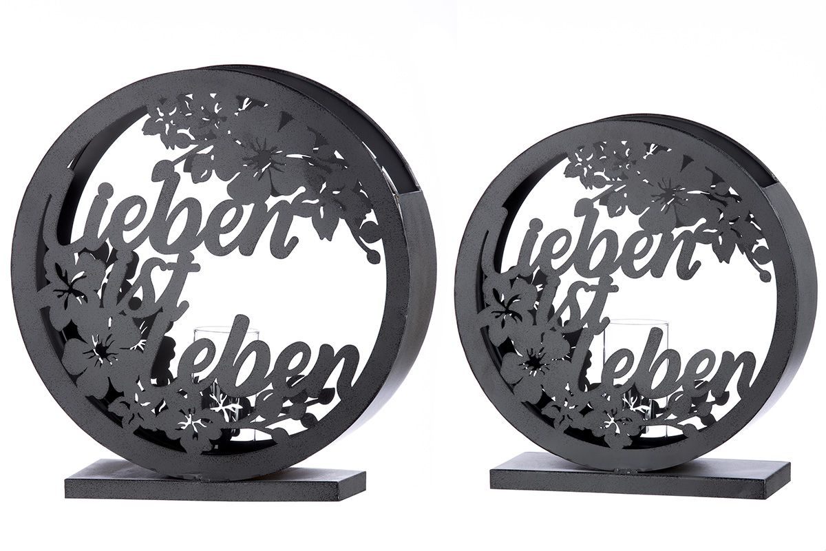 Metalen Lantaarn Life - Set van 2