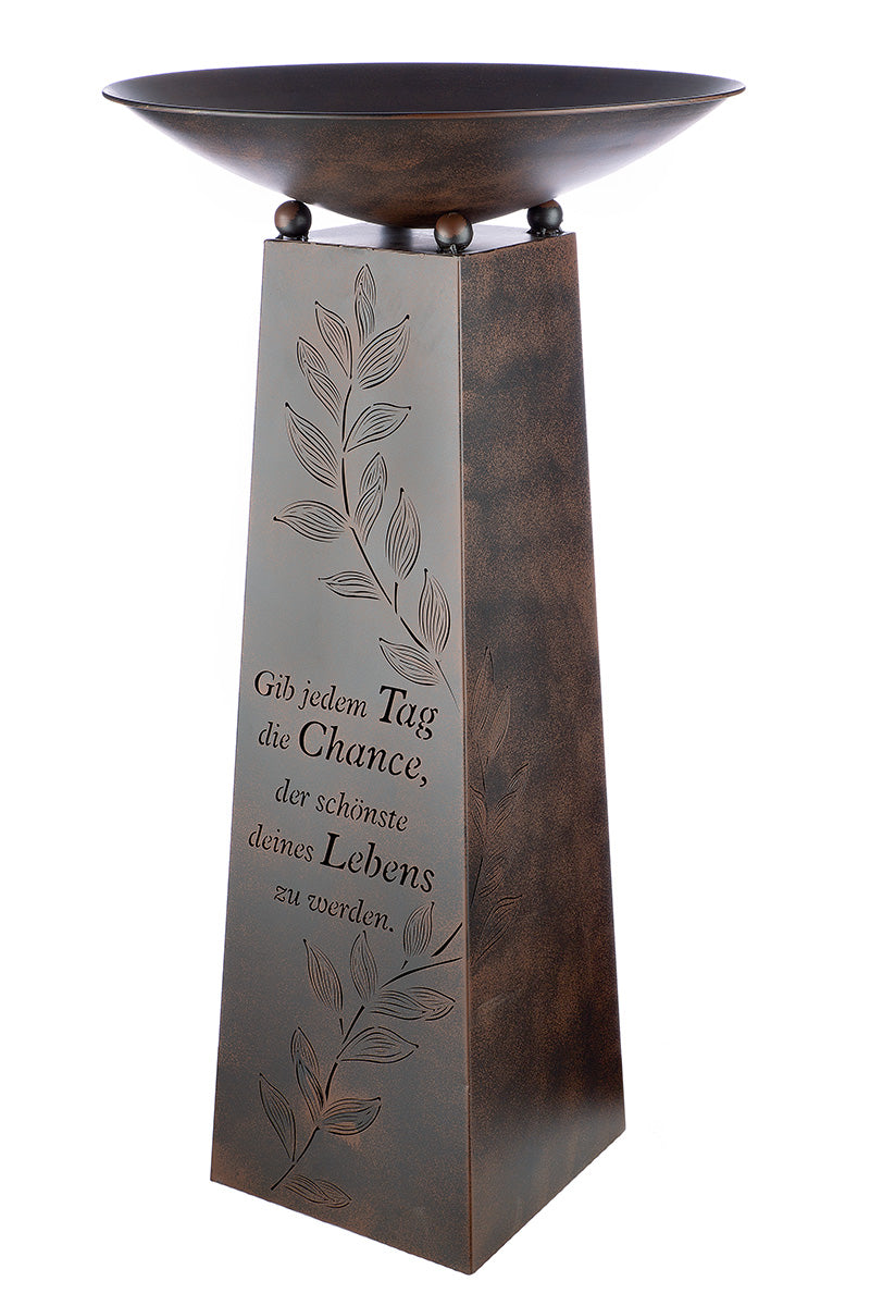 Schalenständer Schönster Tag Metall Braun Höhe 95cm