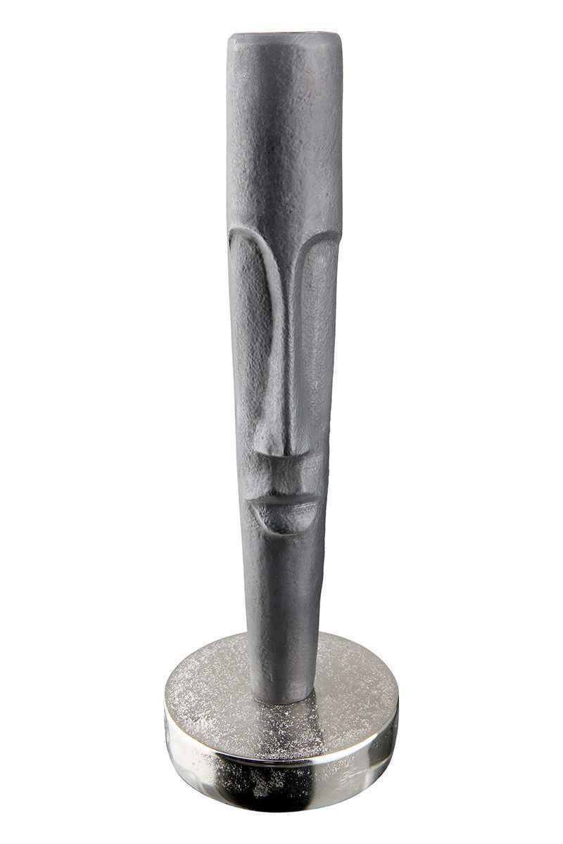 Kerzenleuchter Aluminium Gesicht Long Face Anthrazit 2 Größen