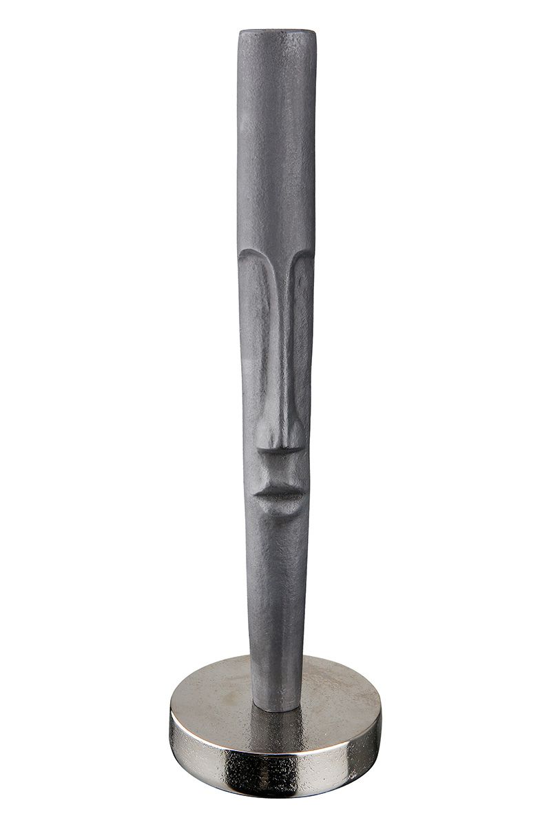 Kerzenleuchter Aluminium Gesicht Long Face Anthrazit 2 Größen