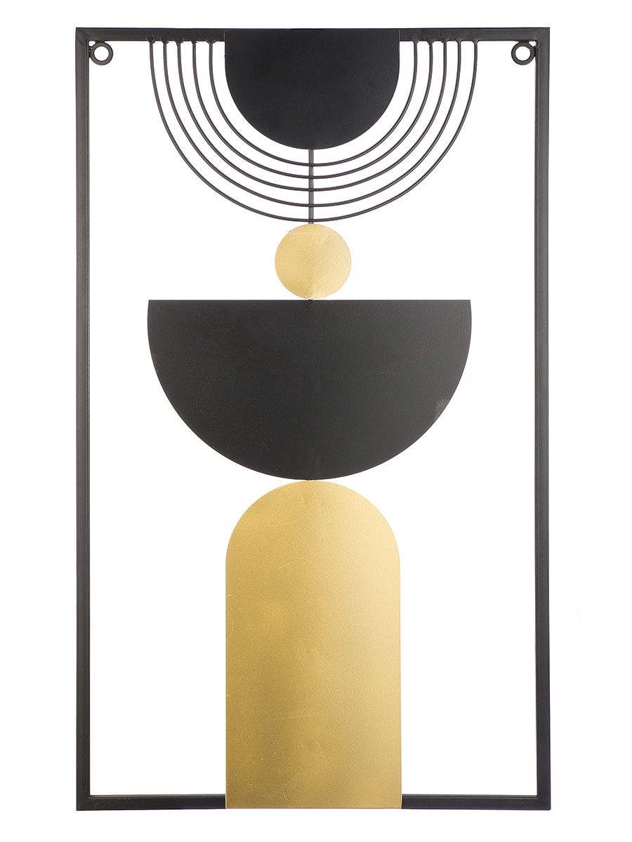 2er-Set Wandrelief Moda – Stilvolles Metall-Design in Gold und Schwarz