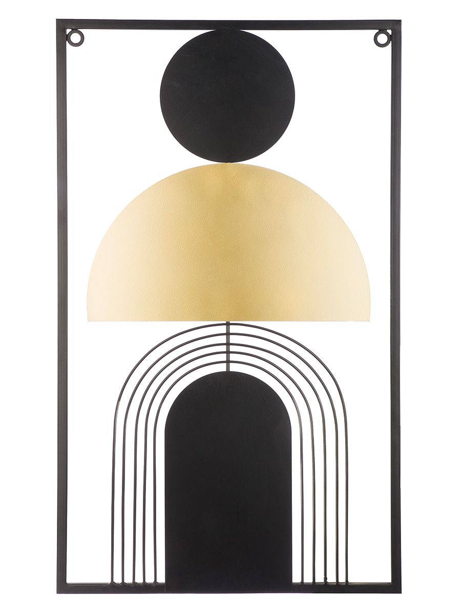 2er-Set Wandrelief Moda – Stilvolles Metall-Design in Gold und Schwarz