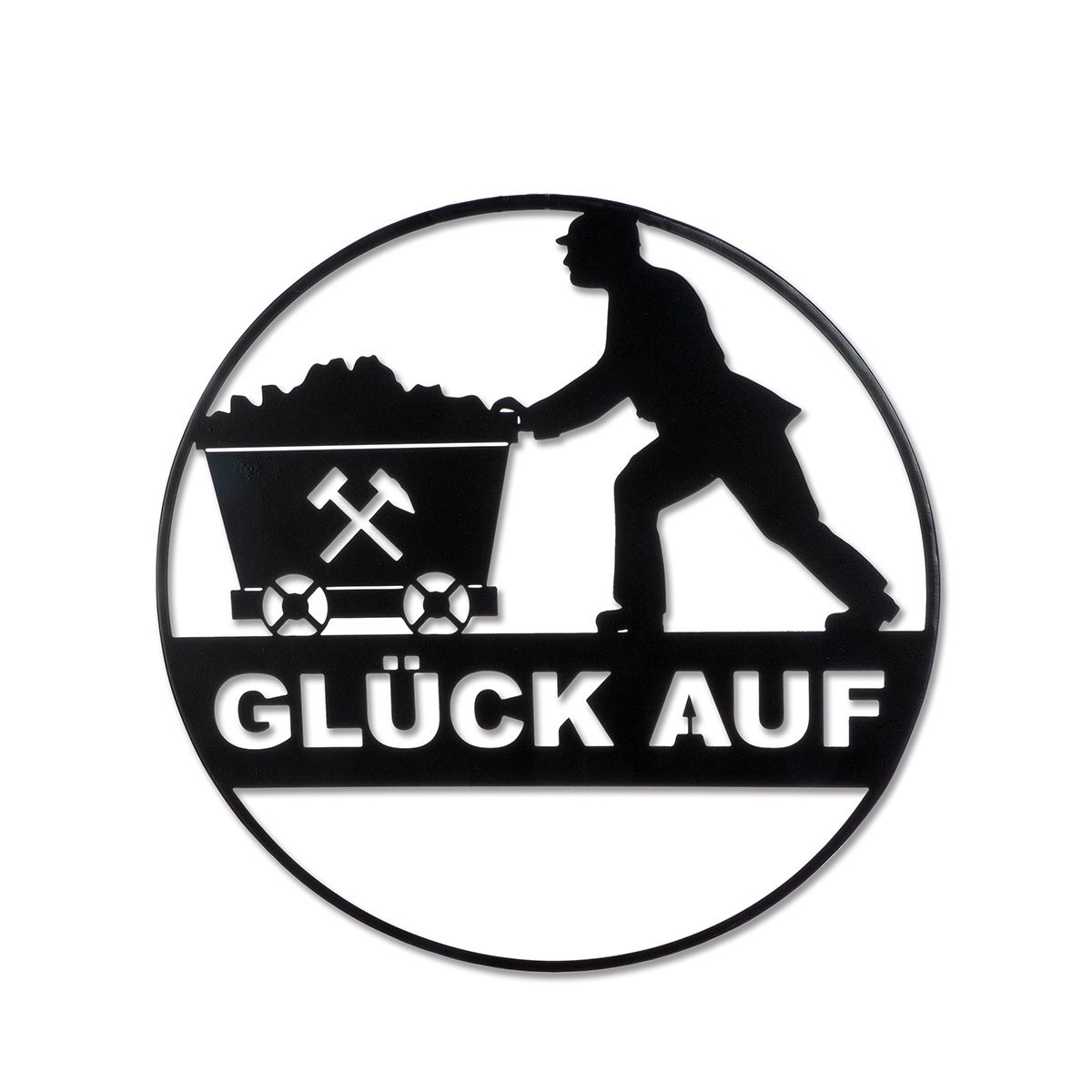 Metall-Wandrelief Glück Auf – Bergbau Tradition stilvoll verewigt
