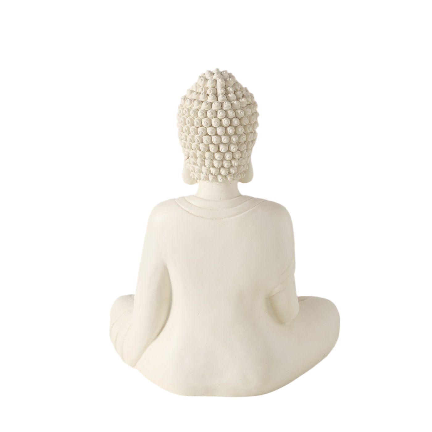 Buddha Figur Serenity 30 cm Cremeweiß Matt