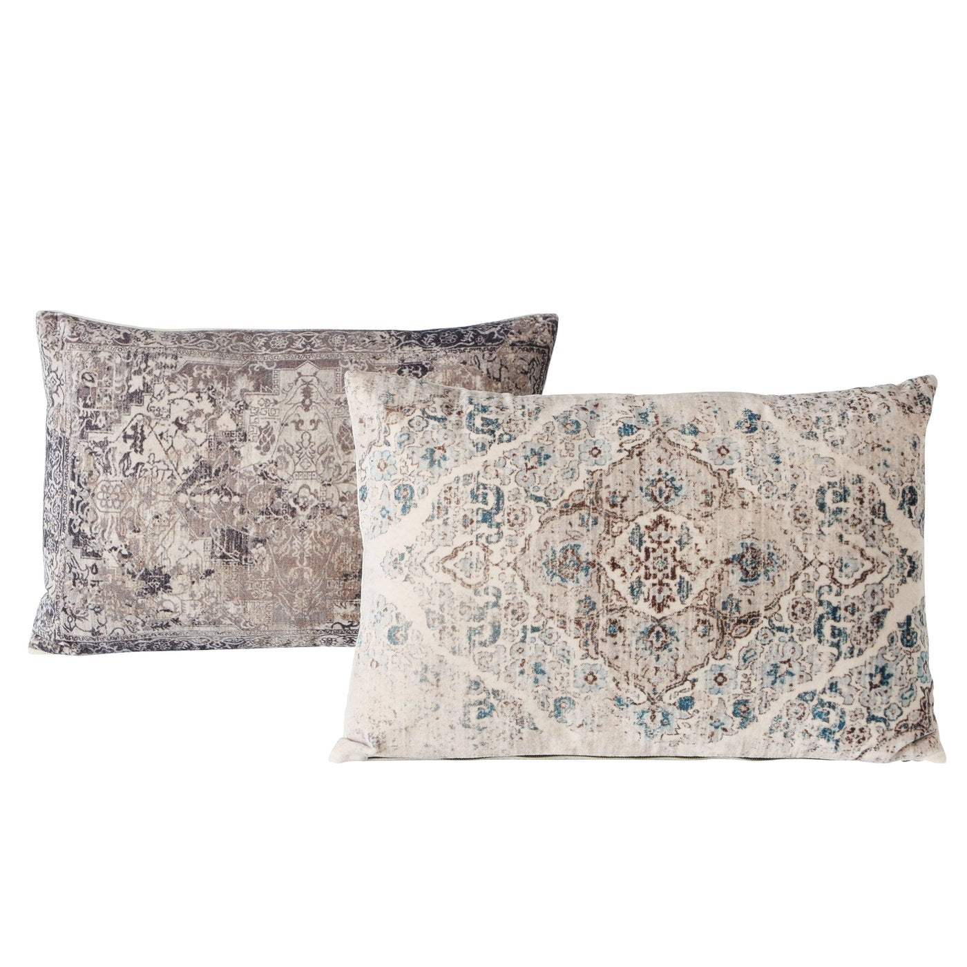 Zeitlose Eleganz im Doppelpack SAVAH 60x40 cm Ornamentale Kissen mit historischem Flair