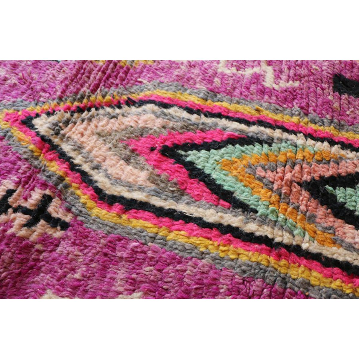 Marokkaner Berberkorridor Teppich reines Woll 73 x 344 cm