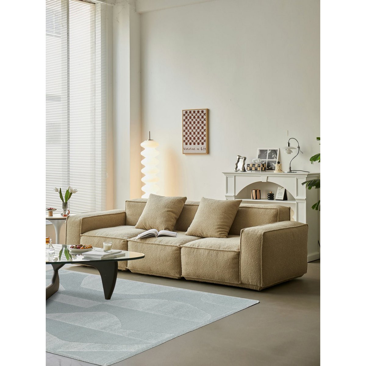 Weicher 3D Relief Teppich Silencio