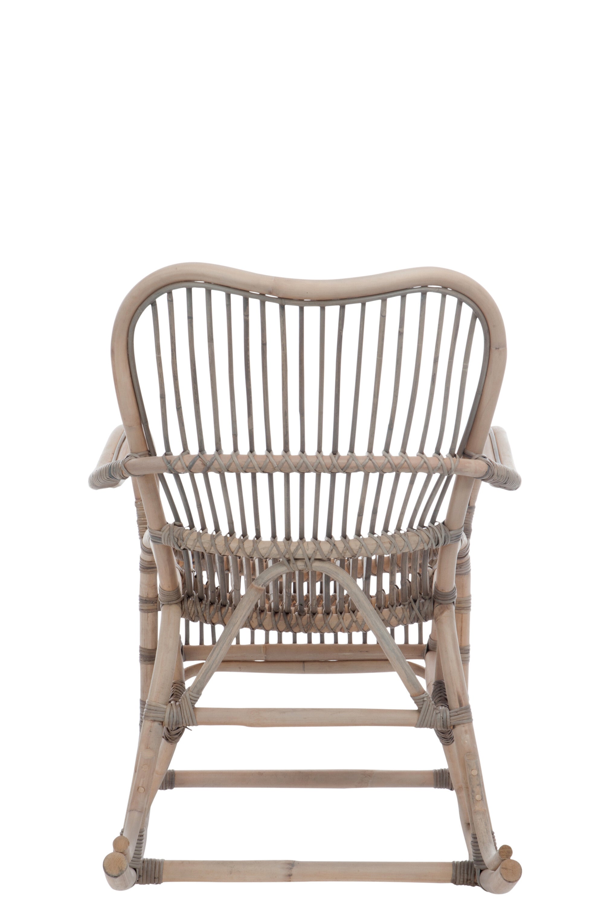 Entspannen im luxuriösen Schaukelstuhl aus Rattan in elegantem Grau