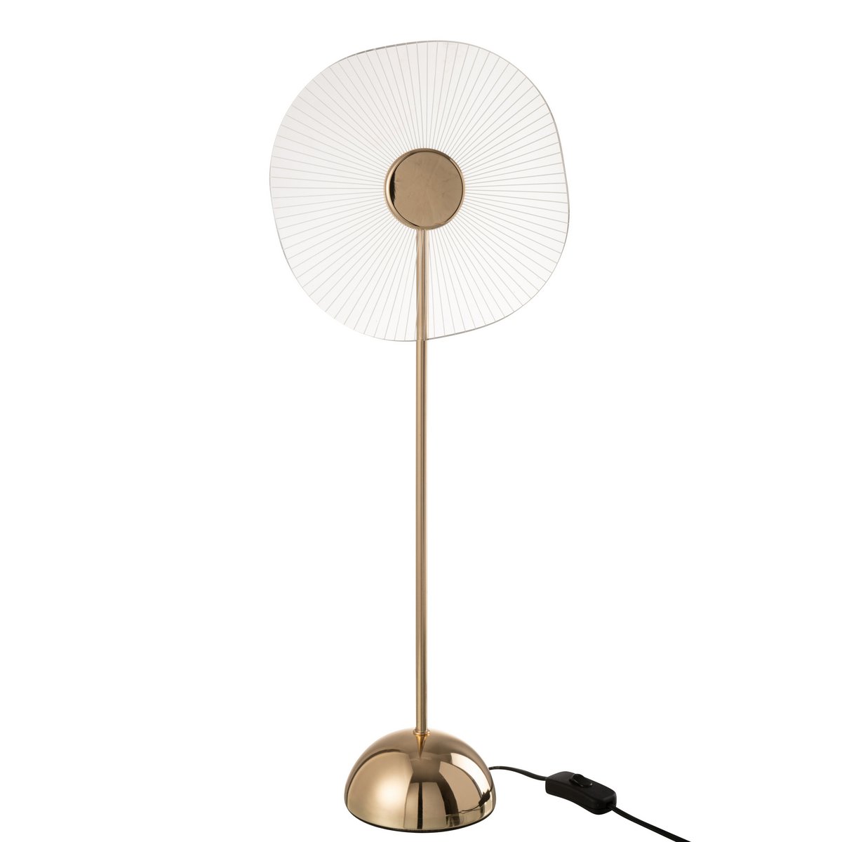 J-Line Tischlampe LED Blumenmetall/Kunststoff Gold groß