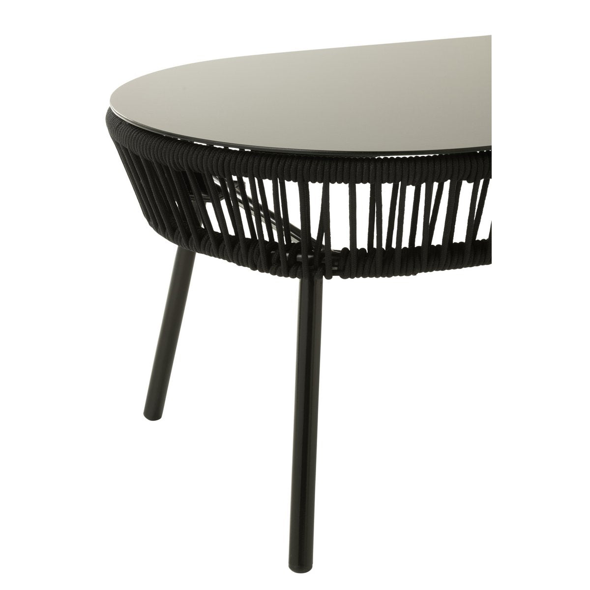 Tisch Schwarz Poa Metall Geflecht Rechteckig