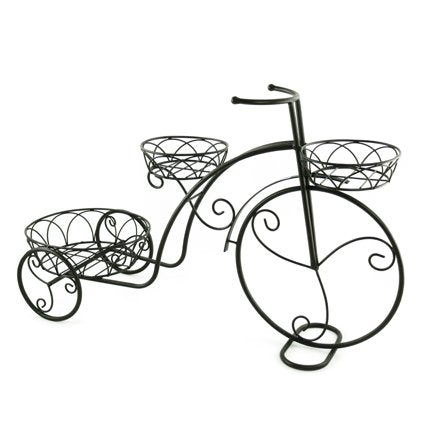 Metall-Fahrrad Garda für Gartendekoration, 73 x 26 x 42 cm, dunkelbraun - Hochwertiger Pflanzenständer für Ihren Garten!