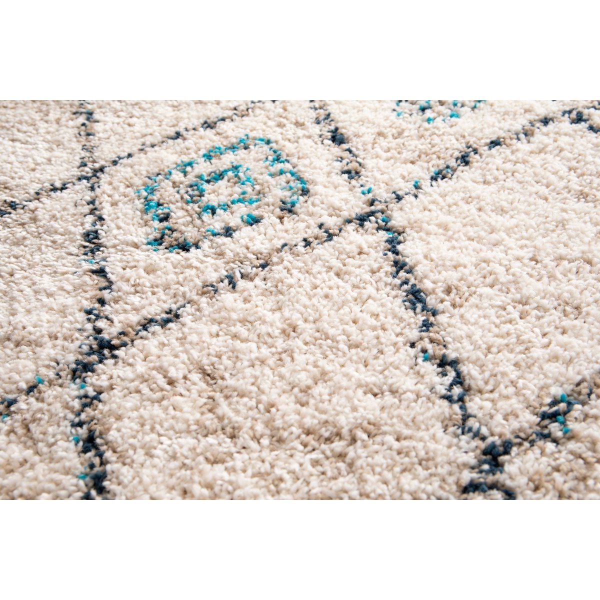 Weiche und voluminöse ethnische zottelige Teppiche Diamant